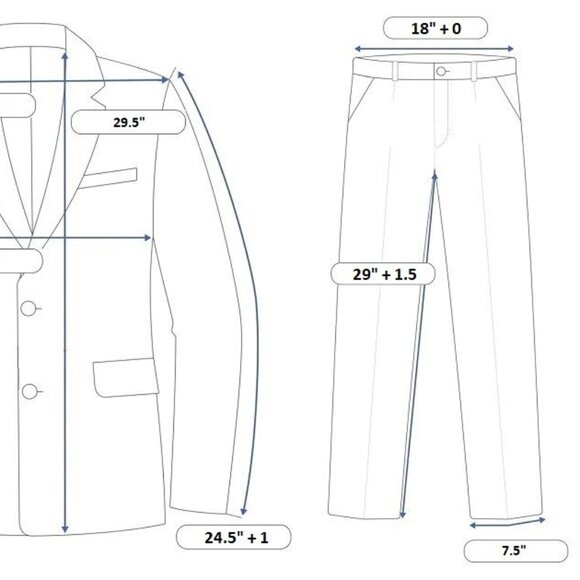 Zanetti ZNT18 2 Piece Suit 40R Blue - Picture 11 of 11